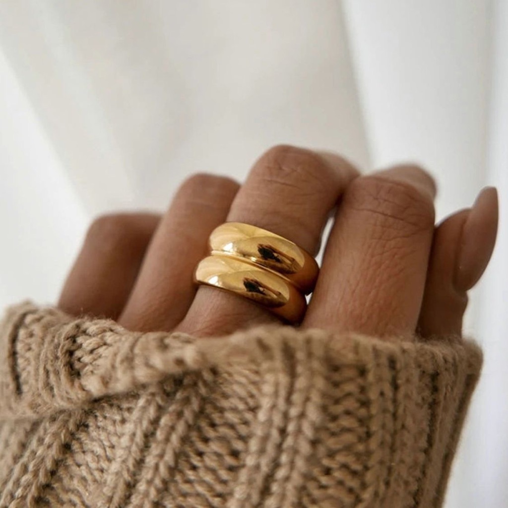 Rings Plated And Gold 18k Stainless Steel